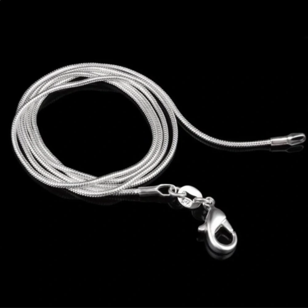 COPY - NEW 925 STERLING SILVER SNAKE CHAIN NECKLACE,NICE NECKLACE,CUTE NECKLACE - Picture 4 of 5